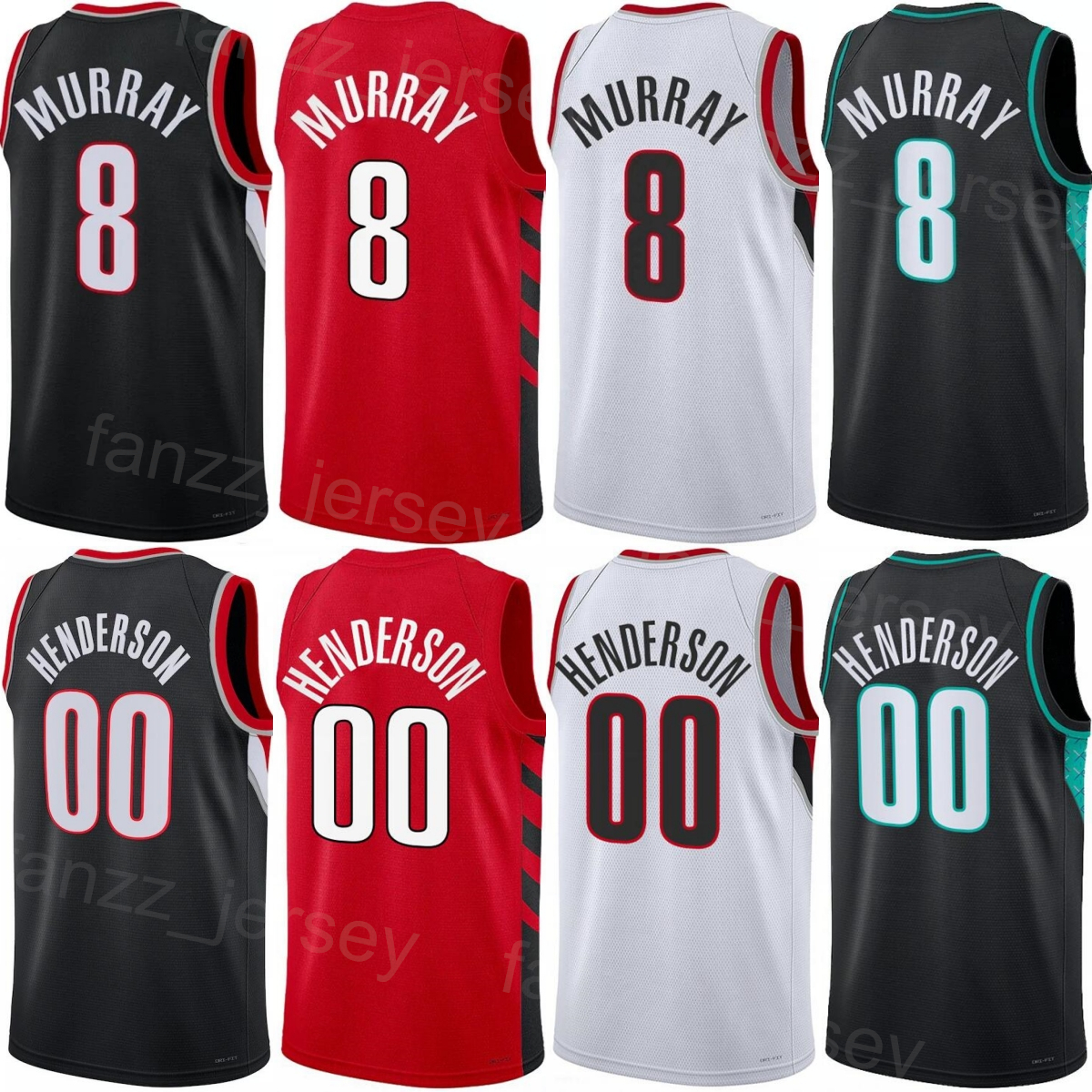 

Printed Basketball Rayan Rupert Jersey 72 Scoot Henderson 00 Kris Murray 8 Matisse Thybulle 4 Damian Lillard 0 Jusuf Nurkic Anfernee Simons Jerami Grant Men Youth, Black