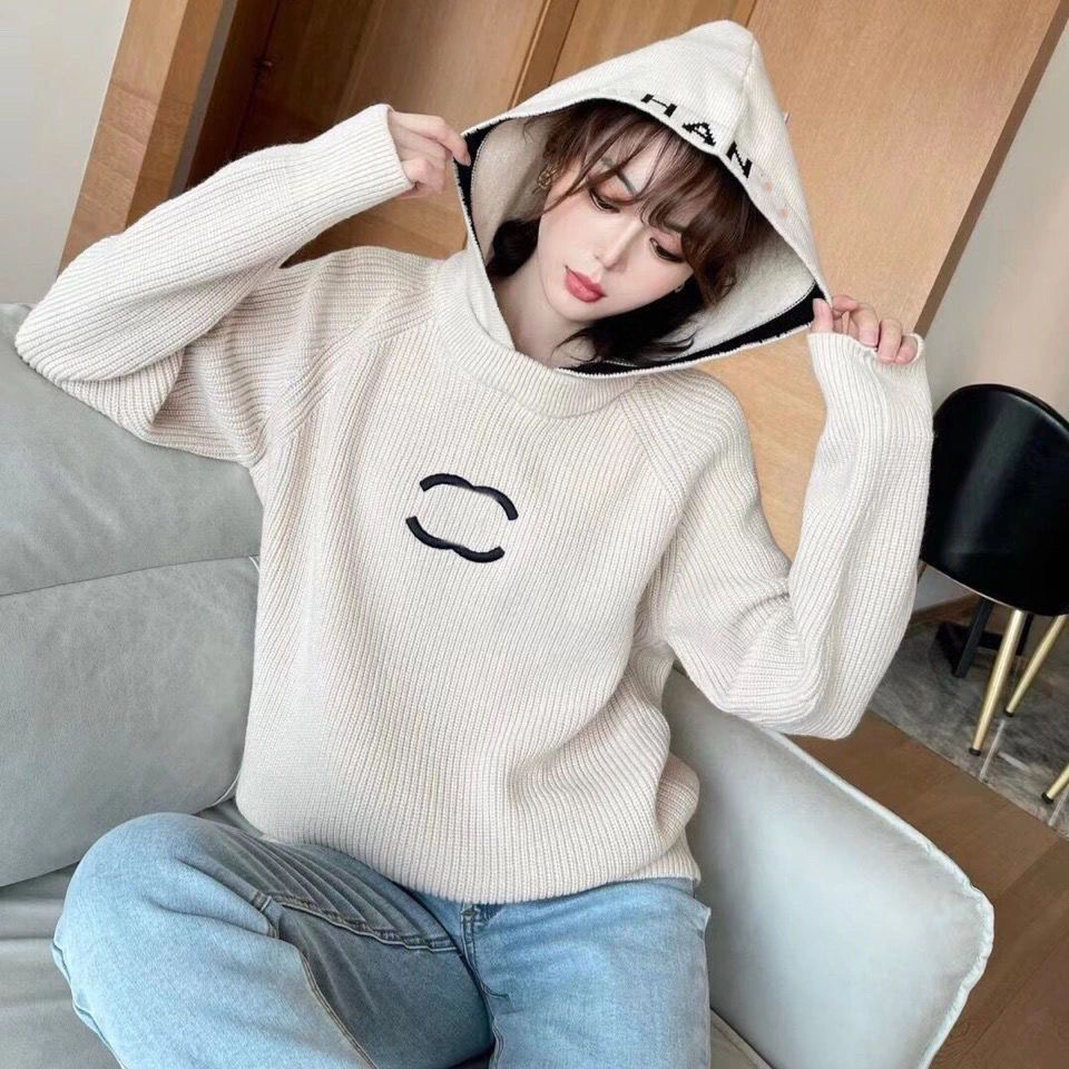 

2023Autumn/Winter high quality women's sweaters Designer Hoodie knitted cc letter embroidery temperament high-end fashion brand 3 color