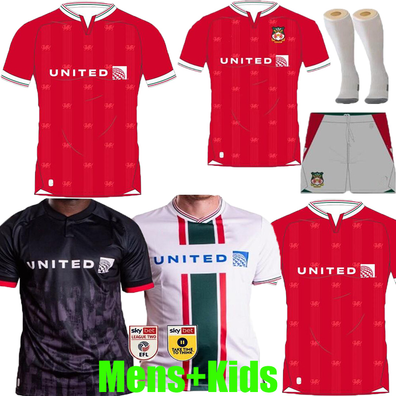

23 24 Wrexham soccer jerseys 2023 2024 S. Boden F. Takyi P. Rutherford S. Wedgbury Daniel Allsopp Billy Ashcroft football shirt MEN KIDS kits, 23-24 away kids