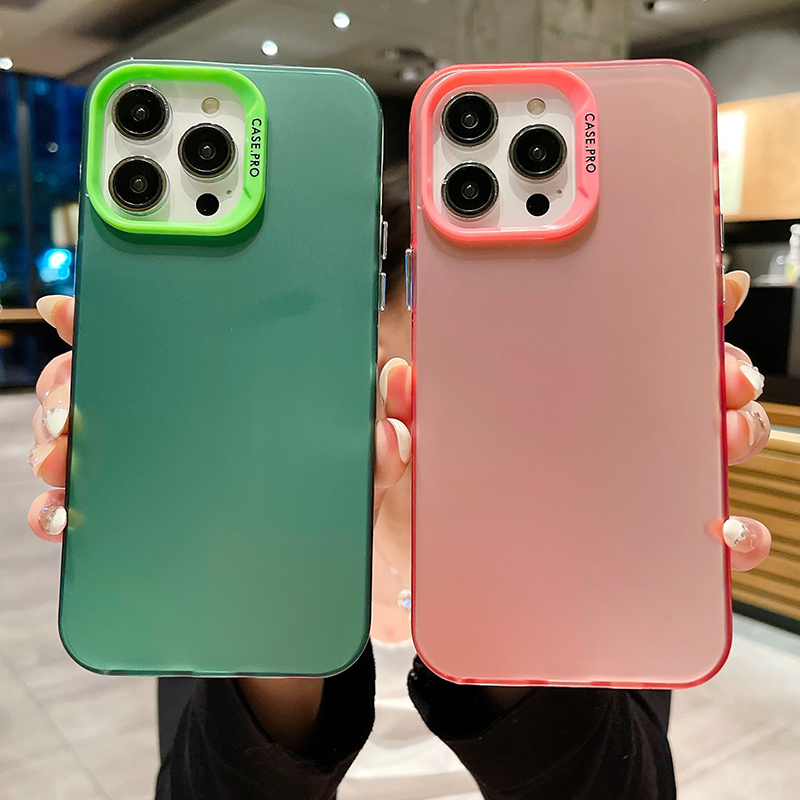 

Matte Shockproof Phone Bag Cases For Iphone 15 14 Plus 13 12 11 Pro Max XsMax Xr Xs X Fashion Design Hybrid Acrylic TPU Cellphone Case Cover, Hot pink