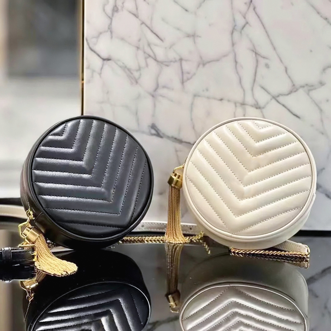 Sacs de créateurs de luxe de haute qualité épaule en cuir véritable sac rond femmes hommes original fourre-tout bandoulière cas pochessac à main