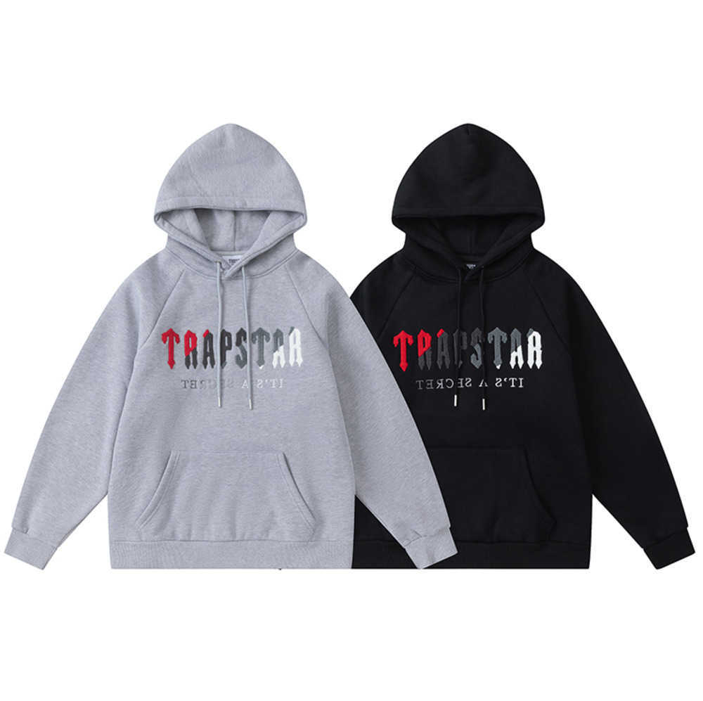 

2023 Trapstar Brand Tracksuit Classic Embroidery mens hoodie Sportswear Men's Warm Set Loose Trapstar Hoodies Sweatshirt High Quality designers