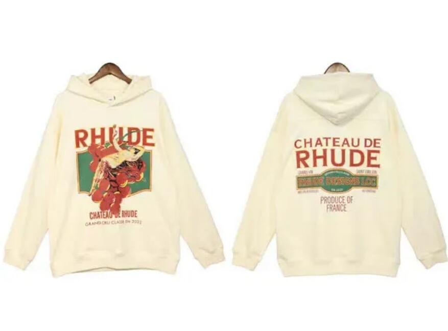 

2023 Rhude Hoodies Mens womens Hoodie Designer Hoodie Casual Sweatshirts with Printing US Size S-XL, Q111111