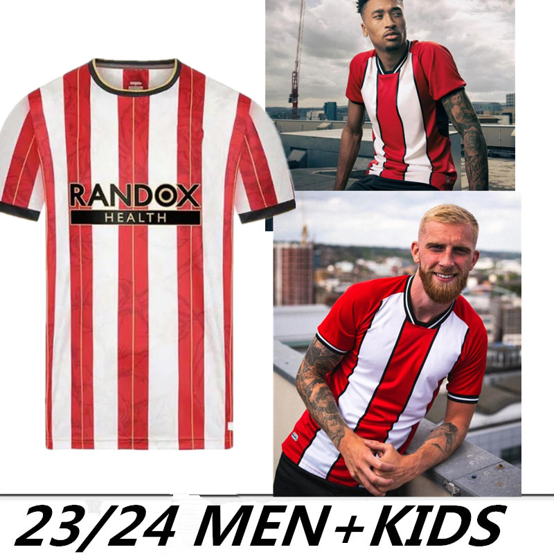 

2023 SHEFFIELD home PROMOTION way soccer jerseys Sander Berge UNITED John Egan Rhian Brewster Anel Ahmedhodzic Oliver McBurnie Jayden Bogle men kids football shirt
