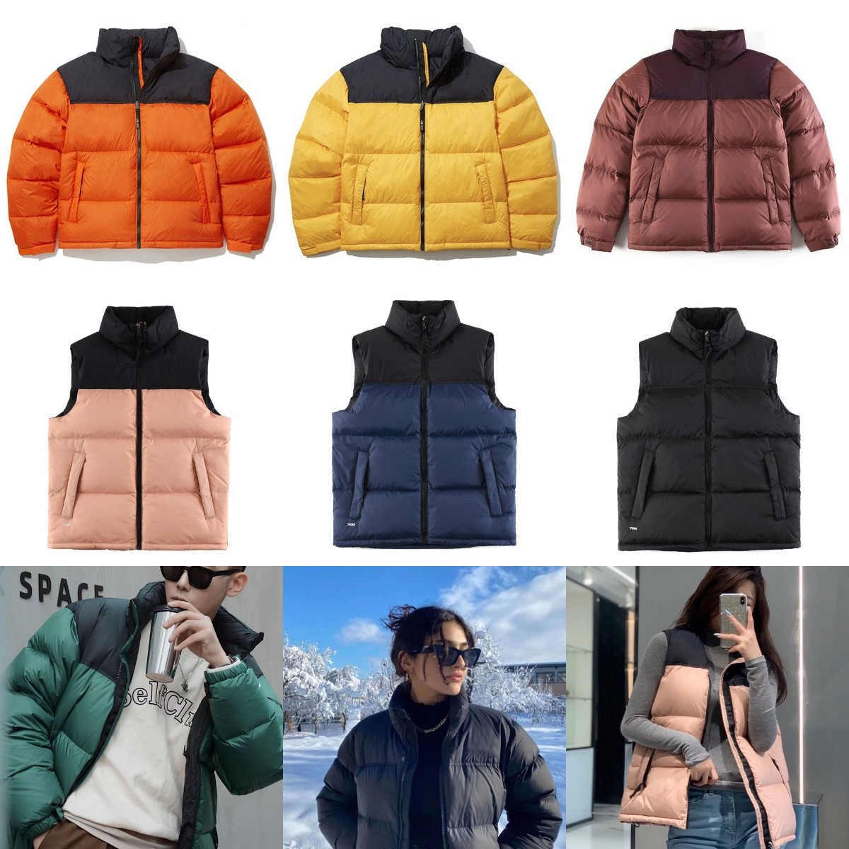 

Designer Puffer Down Jacket Mens Winter Warm Coats Womens Parka Coat puffer jacket Windproof Embroidery Letters Streetwear Fashion Vest Couple Bodywarmer Vests, Customize
