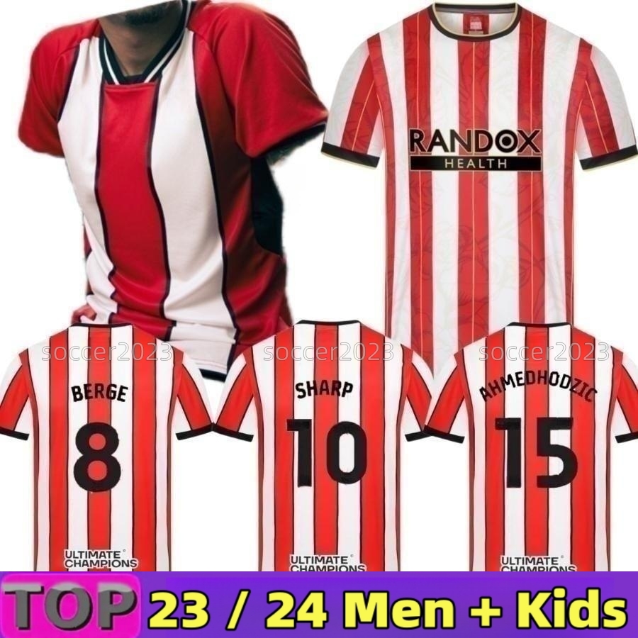 

SHEFFIELD 23 24 soccer jerseys Limited Edition Promotion Kit Sander Berge UNITED John Egan Rhian Brewster Anel Ahmedhodzic Oliver Jayden special football shirt, 22 23 limited edition aldult
