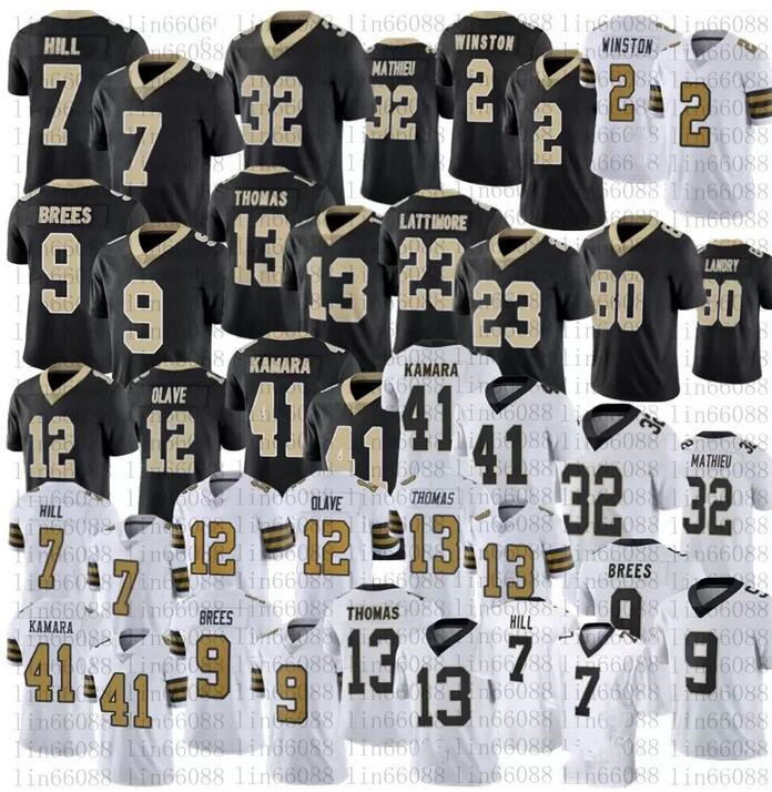 

Football Jersey 23 Marshon Lattimore 12 Chris Olave 41 Alvin Kamara 13 Michael Thomas 32 Tyrann Mathieu 4 Derek Carr 94 Cameron 30 Jamaal Williams 56 Demario Davis, Colour