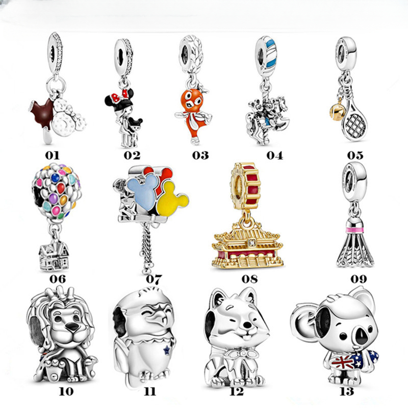 

925 Sterling Silver Charm Animal Badminton Beading DIY Accessories Beads Are Suitable for Primitive Pandora's Jewelry Fashion Accessories Free Delivery