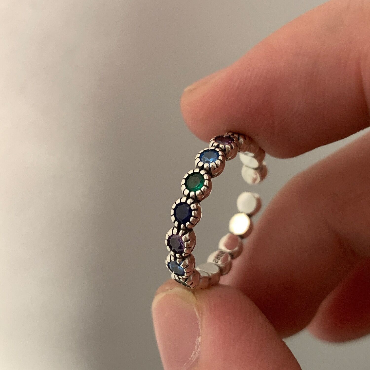 Wedding Rings 100 Solid 925 Sterling Silver Flower Colorful Stone For Women Simple Trendy Retro Anillos Party Gifts Accessories 230714