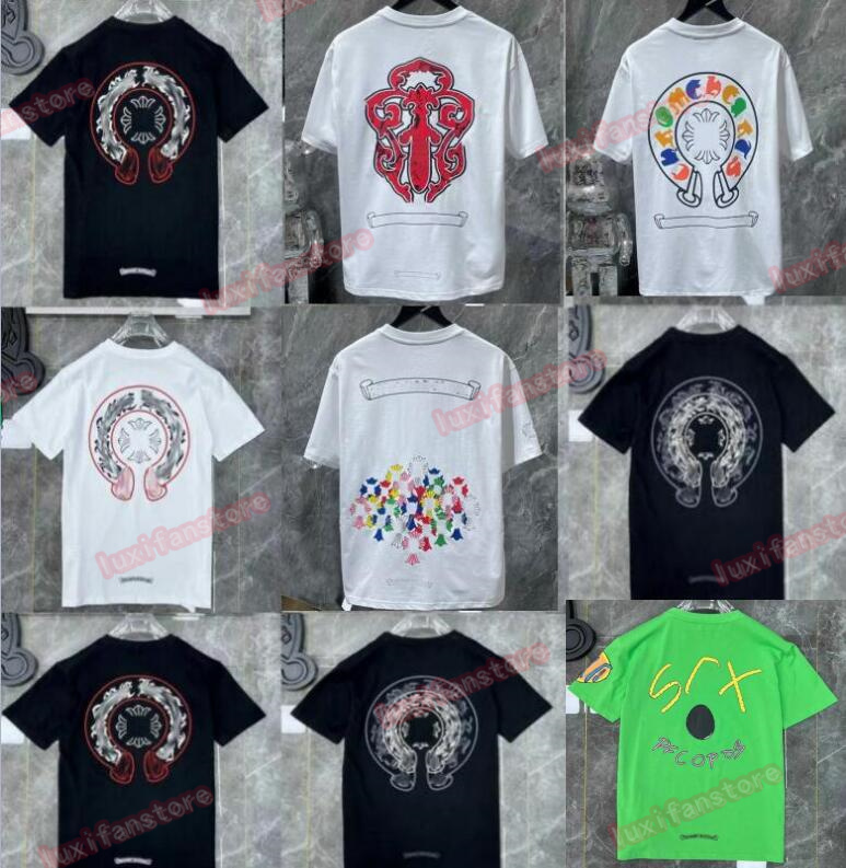 

2023 new Classics Mens t Shirts Heart High Quality Brand Crew Neck Chromes Short Sleeves Tees Ch T-shirts Sweater Casual Horseshoe Sanskrit Designers Tees, Postage subsidy
