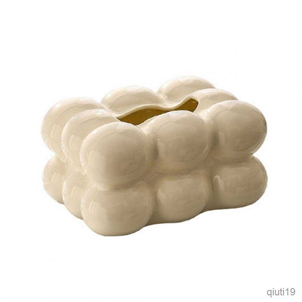 Tissue Boxes Napkins Tissue Box Decorative Rectangular Desk Ornament Marshmallow Shape Tissue Box Holder Tissue Case Household Products L260528-image-885492540