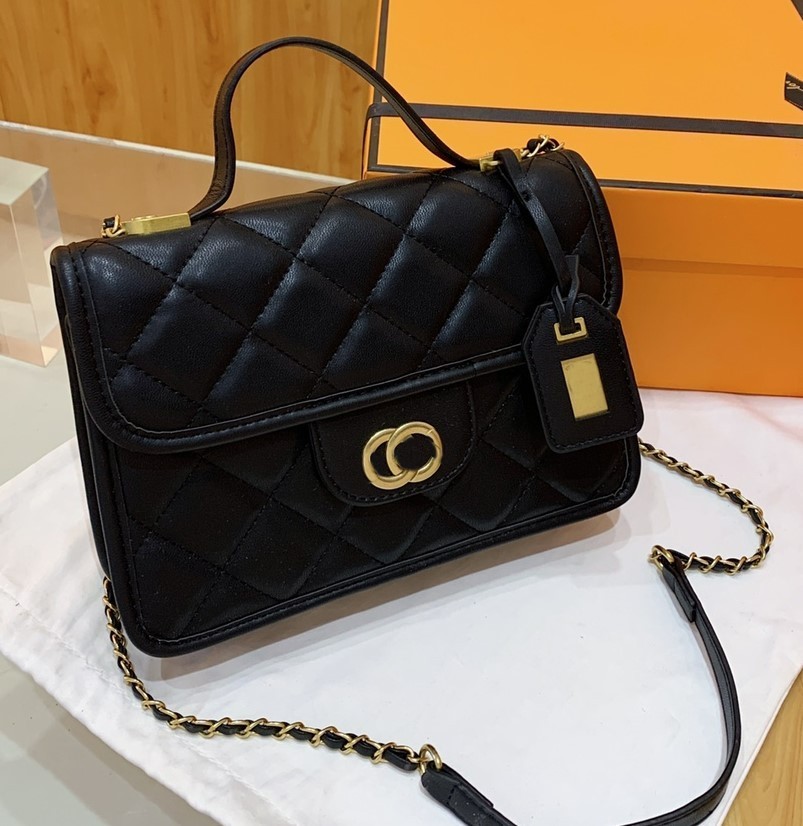 

Womens Luxurys Designers Bags Handbags black Purses designer bag Shoulder Bag Luxury Handbags Totes Channel chain bag Clutch Flap Women Check Purse Double Letters, Customize