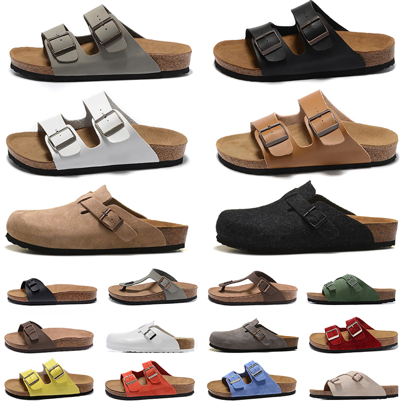 

Birks Boston Clog Designer Mules Sandals Luxury Slipper Men Women Top Leather Pantoufle Slides Sliders Wood Mule Flip Flops Birkensstocks Beach Shoes, 25