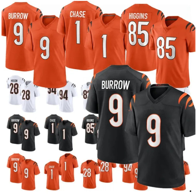 

Joe Burrow JaMarr Chase Tee Higgins Custom Football Jerseys Myles Murphy Evan McPherson 28 Mixon Sam Hubbard Trey Ted Cincinnati''Bengals''Karras, Youth