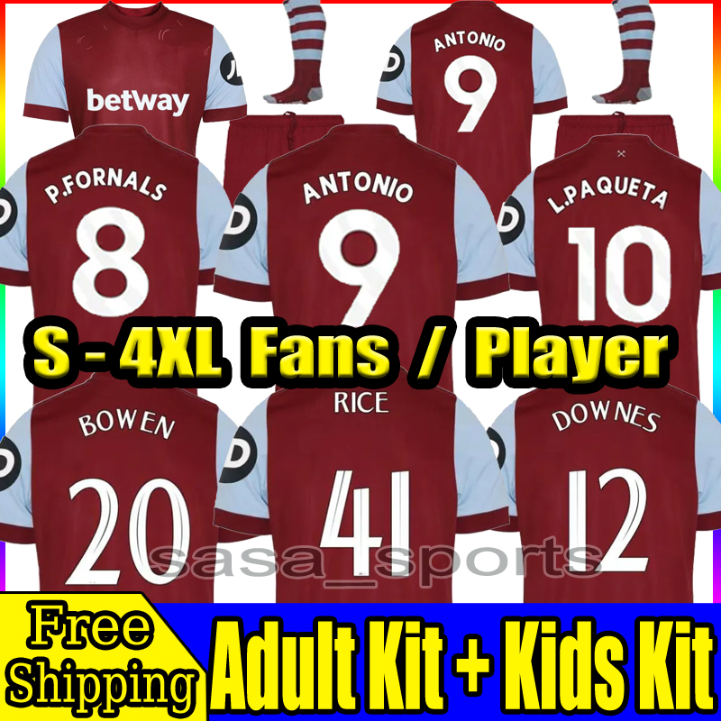 

S-4XL 23 24 BENRAHMA final Soccer Jersey LIMITED EDITION SEW L.PaquetA BOWEN SCAMACCA ings LANZINI ANTONIO FORNALS EMERSON 2023 football Shirt Mens Kids wests hams SEI, 23 24 home