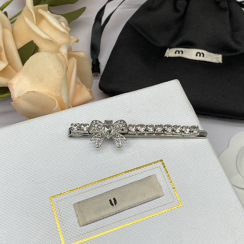 Designer Rhinestone Hair Clip Fashion Women Barrettes Clips Crystal Hair Accessories Shinny Hairpins Girls Hairclip Dating Jewerly 237153C-image-886212305