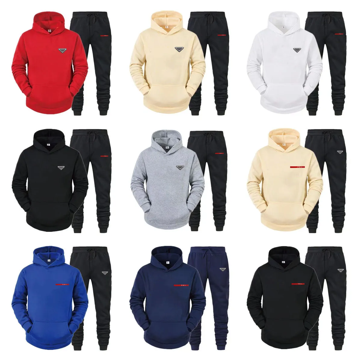 

New men's Sportswear Fashion designer men's running track and field suit Spring and autumn men's two-piece Sportswear casual comfortable couple's two-piece suit