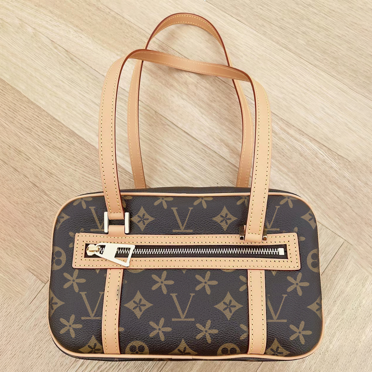 Top Qualité Cite M46321 Luxurys Sacs à main de mode Designer Véritable Sac cosmétique en cuir Femmes Cross Body Zipper Embrayage Brown Flower Men