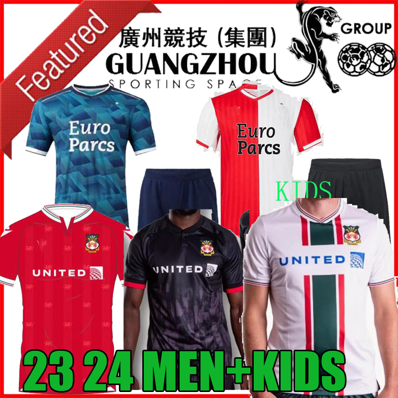 

Feyenoords KOKCU 2023 2024 WreXHam Soccer Jerseys Kids Kit 23 24 Home Away Football Shirt Crysau pel Droed Fan Camisetas Futbol Maillot Foot DAVIES YOUNG third away