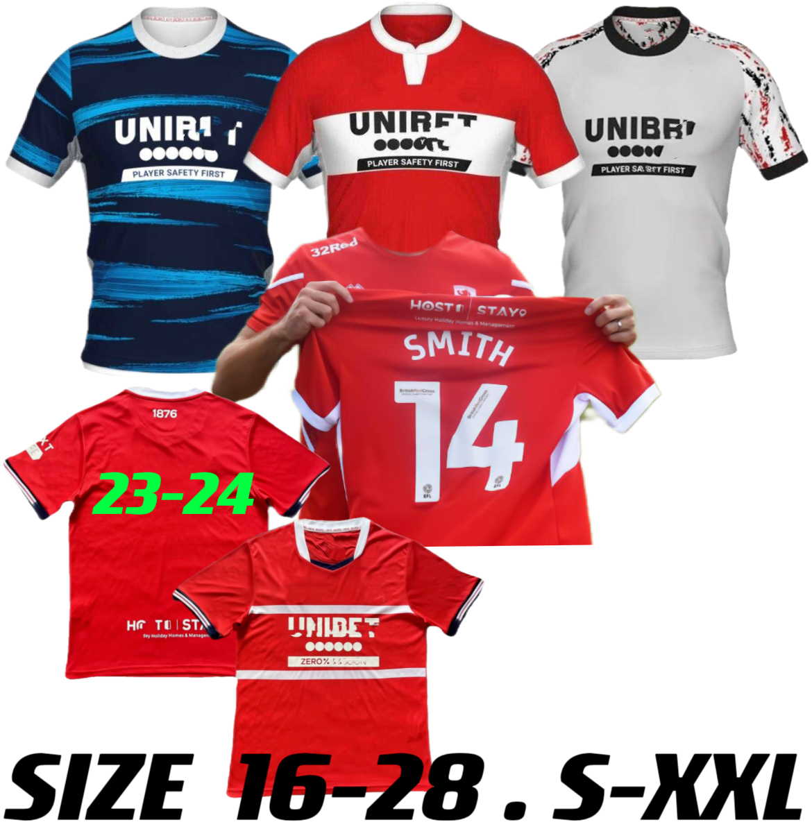 

22 23 24 middlesbrough soccer jerseys third 2023 2024 tavernier payero howson mcnair bola birmingham football shirt uniforms kids kits hogan 2023, 23-24 home