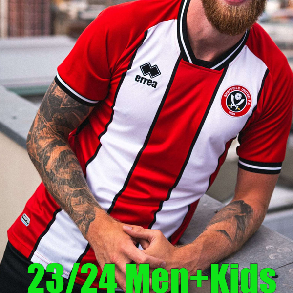 

23 24 SHEFFIELD PROMOTION home soccer jerseys UNITED men kids 2023 2024 football shirt, 23/24 home