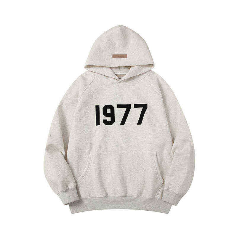 

mens Hoodies Sweatshirts Designers Hoodie Ess 1977 on Front Hoodie for Men women Fog Good of Fear Multi Thread Flocking 1977 High Street Couple top new, Q11111