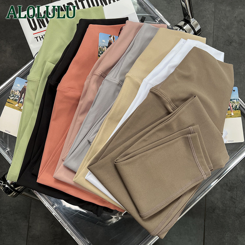 

AL0LULU gym leggings yoga pants sports pants with logo oem, Dark grey