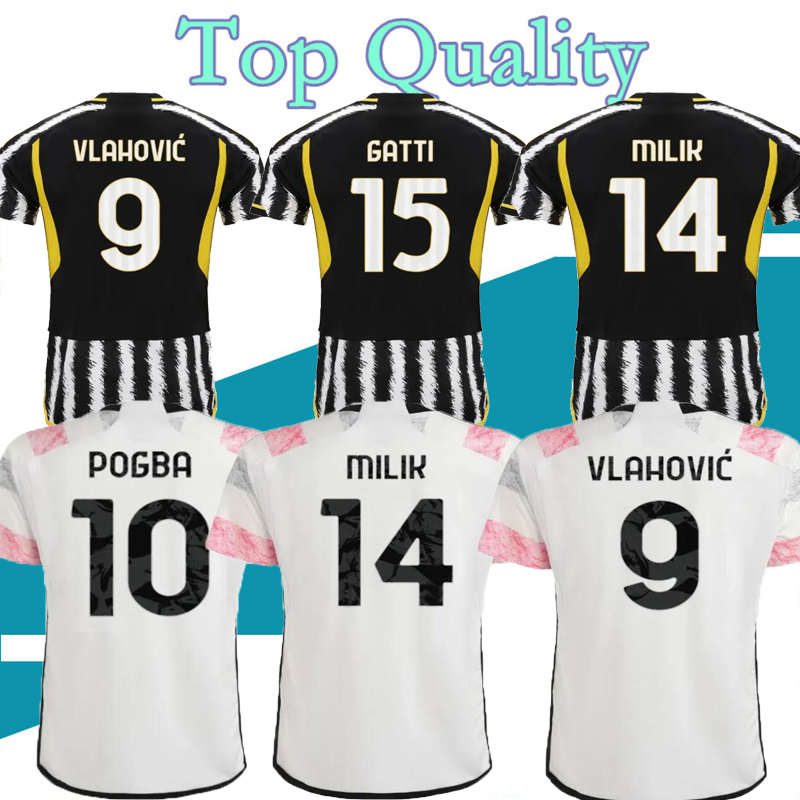 

23 24 VLAHOVIC CHIESA MILIK McKENNIE Soccer Jerseys POGBA Men Kids Set BONUCCI Football Shirts Kit DI MARIA Uniform Kostic Fagioli Danilo Maglie Da Calcio S, 23-24 home player