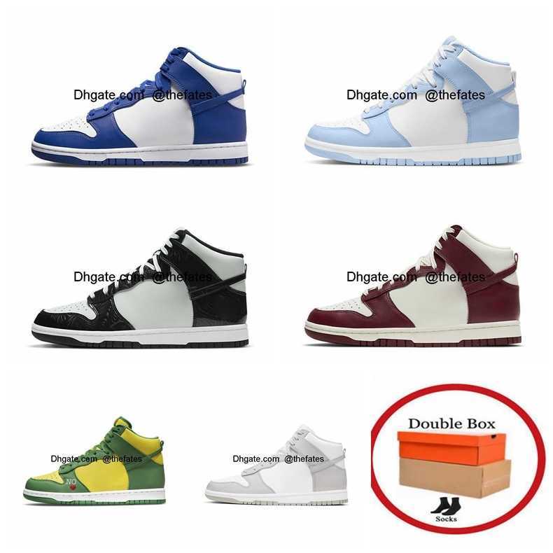 

Running Dunks High Mens Women Shoes Designer SB Team Red University Blue Sup By Any Means Vast Grey Game Royal Purple Sports SBdunk casual, Color 12