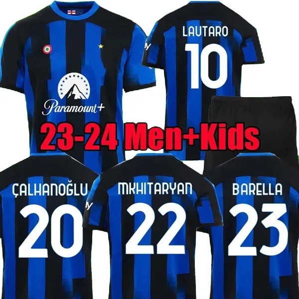 

BARELLA soccer jerseys 23 24 VIDAL LAUTARO INTERS DZEKO CORREA Home AWAY THIRD MILANS UNIFORMS football shirt 2023 2024 men kids kit boys, 22 23 away adult epl