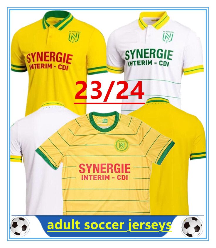 

23 24 Maillots FC Nantes Etoile soccer jerseys home and away 3th SISSOKO GIROTTO COULIBALY BLAS KOLO MUANI SIMON football shirt 80th Anniversary Jersey, 23/24 home +patch