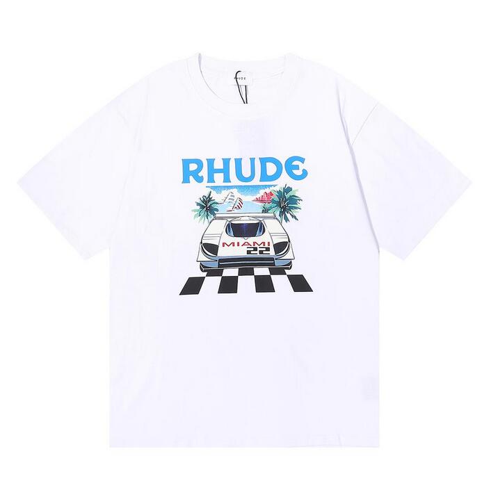 

2023 new Rhude t-shirt Summer Designer T Shirt Men hoodie Tops Luxury Letter Print Shirt Mens Women Clothing Shorts Sleeved S-XXL, Q11111