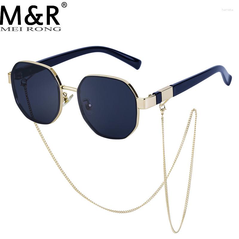 

Sunglasses Fashion Product Women's Polygonal Necklace Retro Gradient Metal Eyeglass Frame Punk Style Men's Driving Glasses