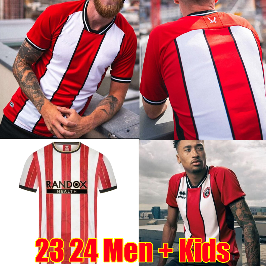 

3XL 4XL SHEFFIELD PROMOTION home away soccer jerseys Sander Berge UNITED John Egan Rhian Brewster SHARP men kids football shirt, 23 24 special edition adult