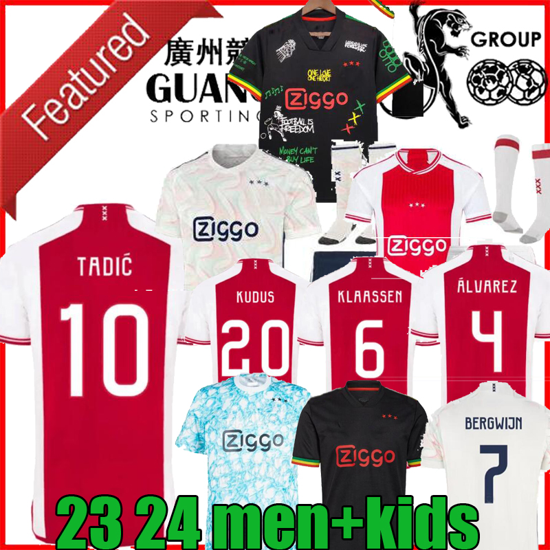 

TADIC 23 24 Soccer Jerseys fan player BASSEY BERGHUIS Third black Kit BERGWIJN ase iu 2023 2024 away Retro football shirts men kids uniforms aJaXS jersey 888, Away 1