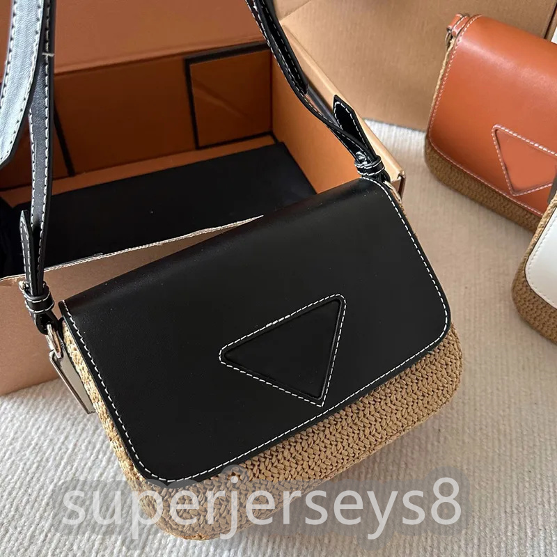 

Mini Straw Bag Woven Designer Bag Crossbody Messenger Bag Flap Summer Beach Bag Shoulder Bags Women Handbags Lafite Leather Purse Zipper Coin Wallet Adjusta Strap
