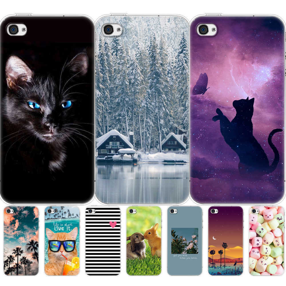 

Case For IPhone 4 4s 5 5s SE 6 6s Plus Silcone Back Cover For Apple Iphone 5S 4S Bumper Etui Coque, Light blue