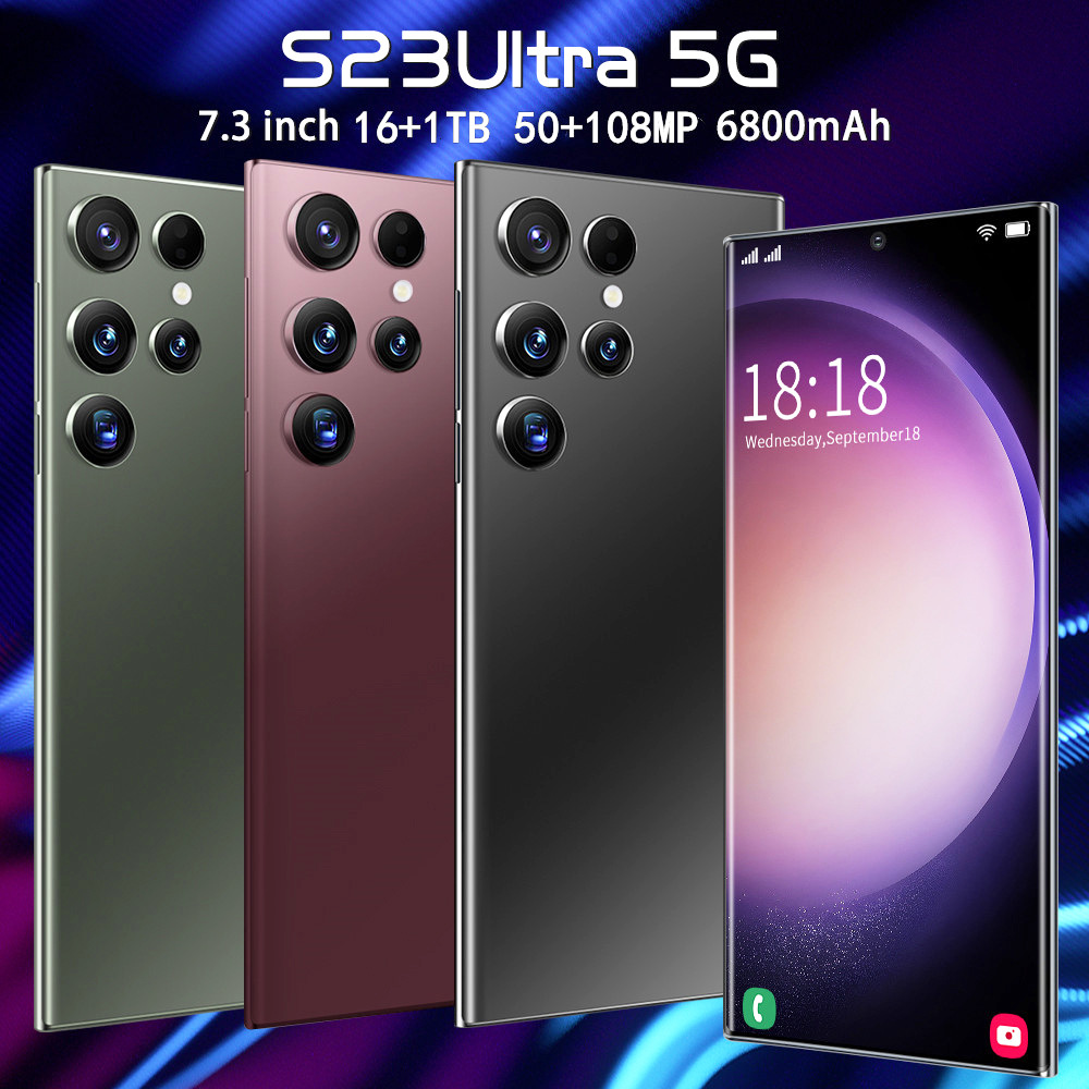 

S23 Ultra phone with built-in pen, 4G, real perforation, 7.3 inch large screen, 13 million pixels (3+64)
