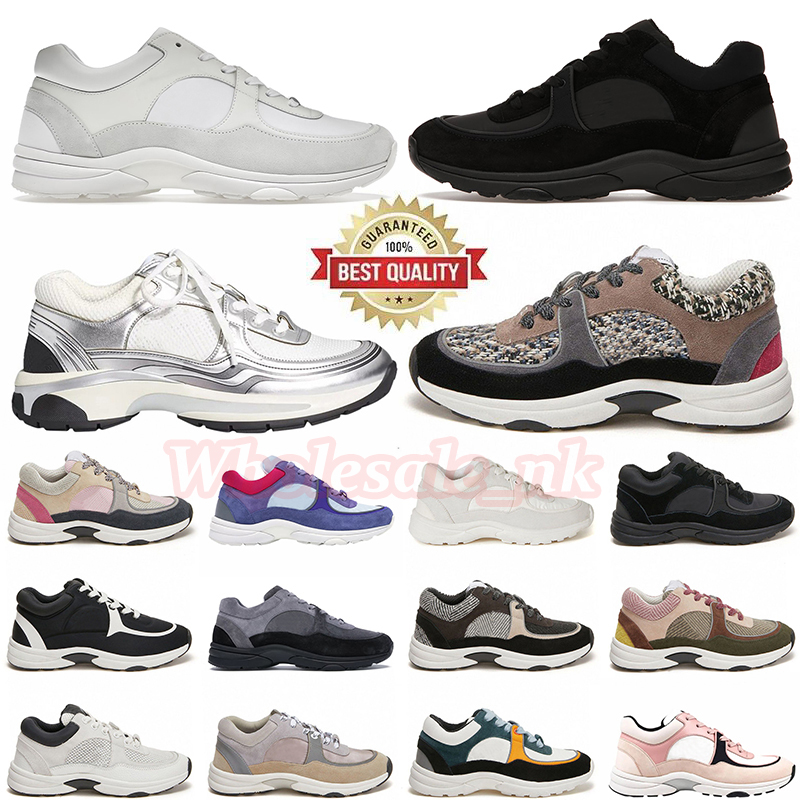 

Designer Top Quality Running Shoes Fashion Genuine Leather Channel Sneakers Women Luxury Lace-Up Sports Shoe Casual Trainers Classic Galfskin Sneaker Men Trainers, 42