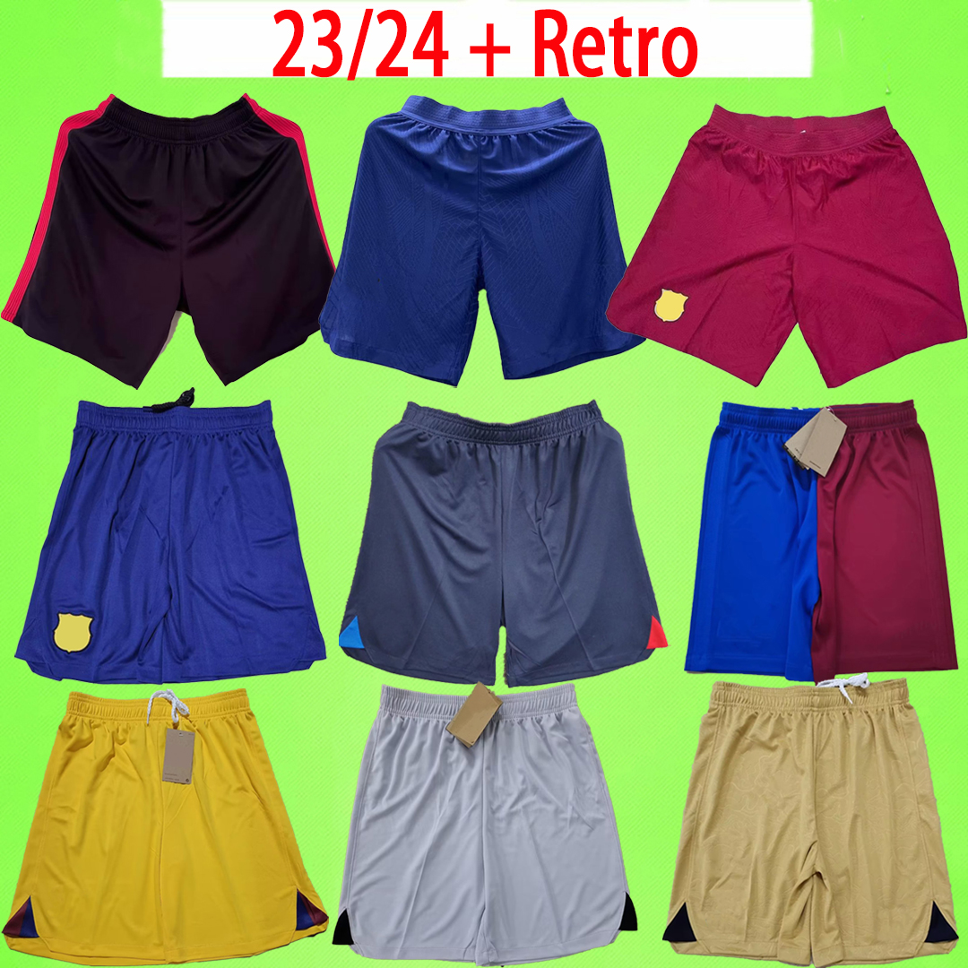 

barcelona Fans Player version soccer shorts Mens retro 16 17 22 23 24 LEWANDOWSKI PEDRI GAVI 2023 2024 barca football pants home away third pantalones de futbol, 22/23 third