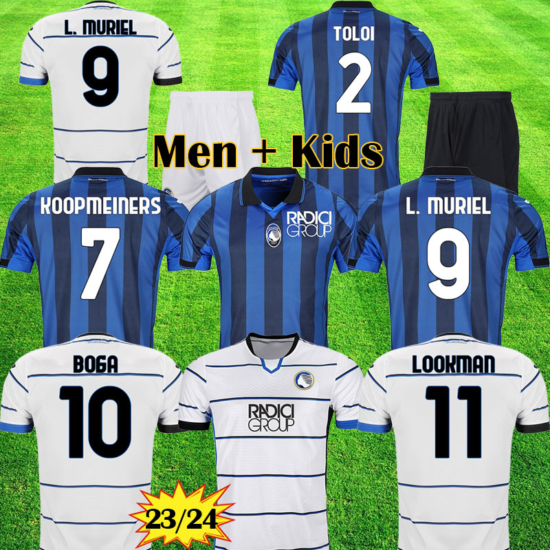 

23 24 Atalanta B.C. soccer jersey LOOKMAN 2023 2024 L.MURIEL BOGA DE ROON DUVAN MURIEL ATA BC Bergamasca maglia da calcio Men Kids Kit uniform, League away