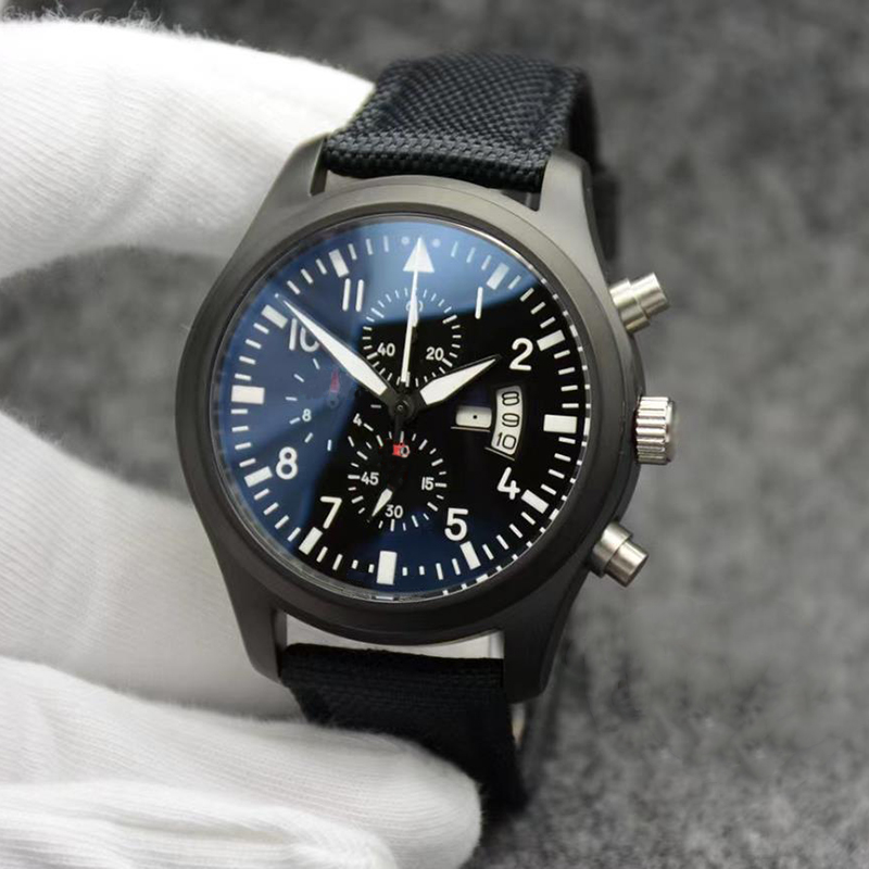 

Men's quartz battery watch Christmas luxury watch size 45MM Fashion classic multi time zone watch High quality sapphire glass waterproof designer watch, Tool