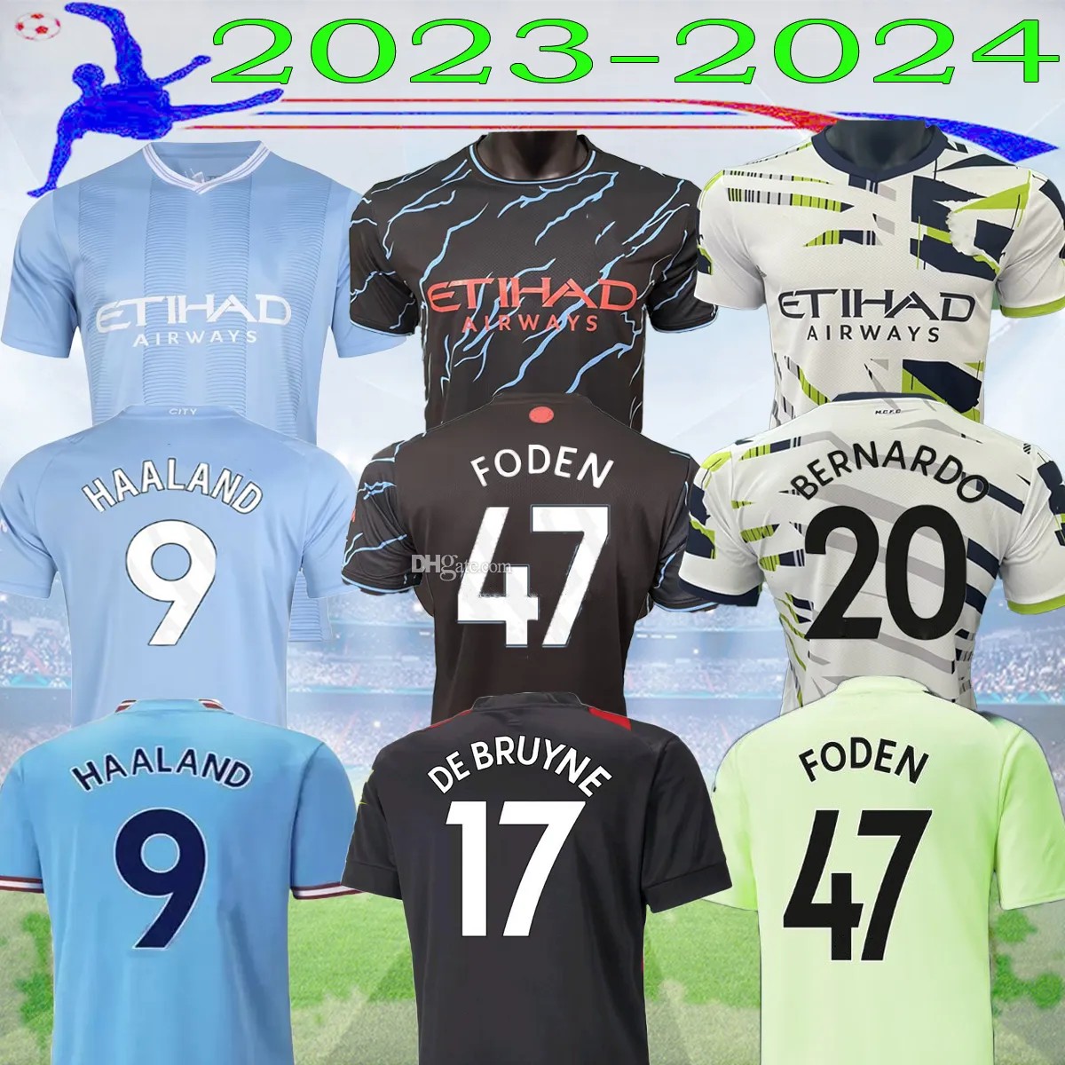 

3XL 4XL 23 24 HAALAND Soccer Jerseys JOAO CANCELO 2023 2024 City GREALISH DE BRUYNE RUBEN Third BERNARDO MAHREZ FODEN Men Football Shirts Aldult Kids Kits, 22 23 third