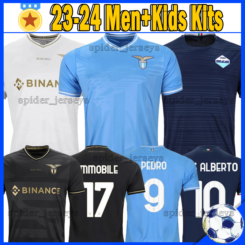 

23 24 LaZiO soccer Jerseys maglie 2023 2024 10th Anniversary IMMOBILE BERISHA SERGEJ LULIC ZACCAGNI LUIS ALBERTO FOOTBALL Goalkeeper men kids kits football shirts, Laqiao 23-24 home
