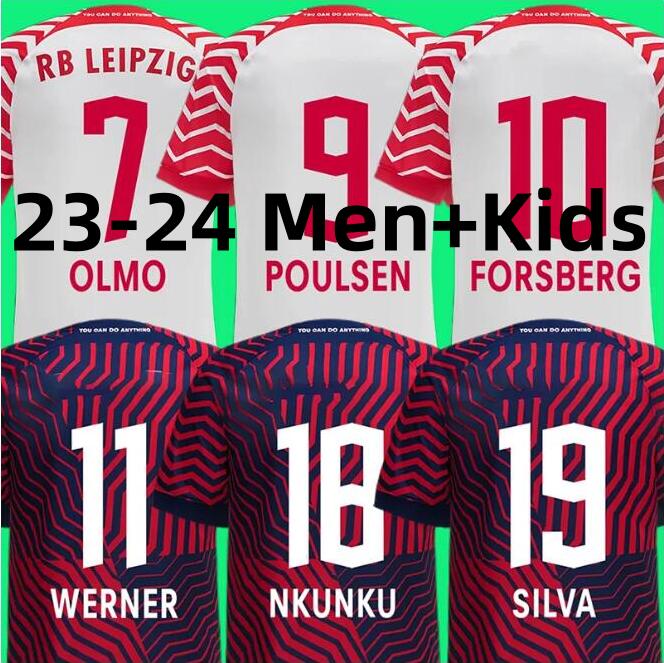 

4XL 23/24 RBL Leipziges Soccer Jerseys fans player version SILVA SZOBOSZLAI POULSEN ANGELINO NKUNKU ADAMS OLMO KLUIVERT HAIDARA men kids Kits sock football shirt 66