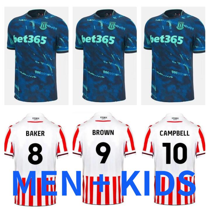 

23 24 Stoke City home Soccer Jersey MCCLEAN CLUCAS VOKES SMITH ALLEN EDWARDS CAMPBELL 2023 2024 Football Shirt men kids Kits