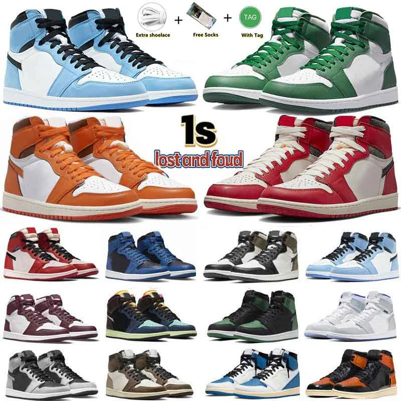 

Jumpman 1 Basketball shoes Men 1S University Blue Hyper Royal Patent Panda OG dark Mocha bred shadow UNC Smoke Grey Women Sports Sneakers trainers, 51