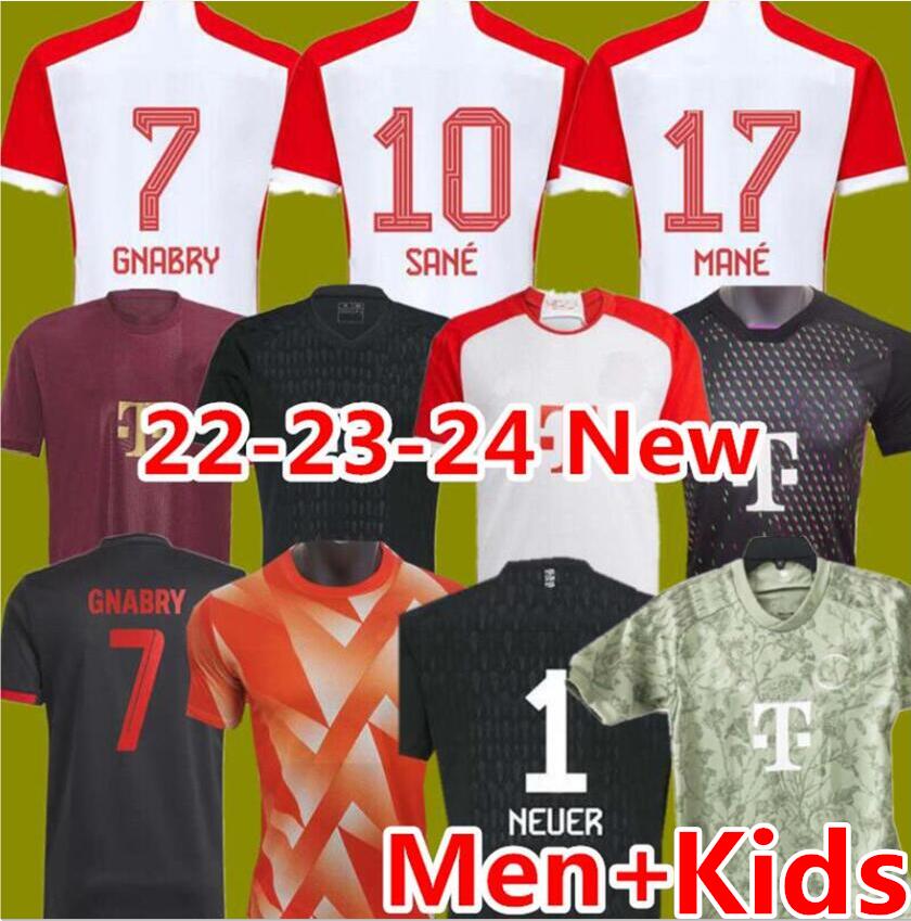 

23 24 soccer jersey SANE 2023 2024 GORETZKA GNABRY camisa de futebol men kids kits KIMMICH fans player 50th Bayern Munich Oktoberfest Kit Neuer football shirt, 23/24 aldult away