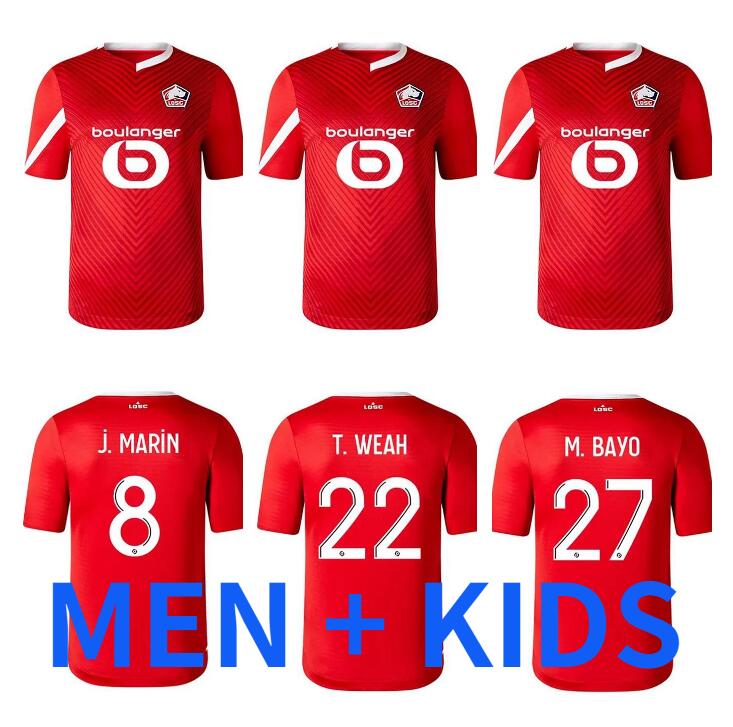

2023 2024 LOSC Lille soccer jerseys DAVID FONTE BURAK BAMBA YAZICI football shirts 23 24 JIKONE R.SANCHES T.WEAH L.ARAUJO maillots Adult Kids Kit fans version, 22/23