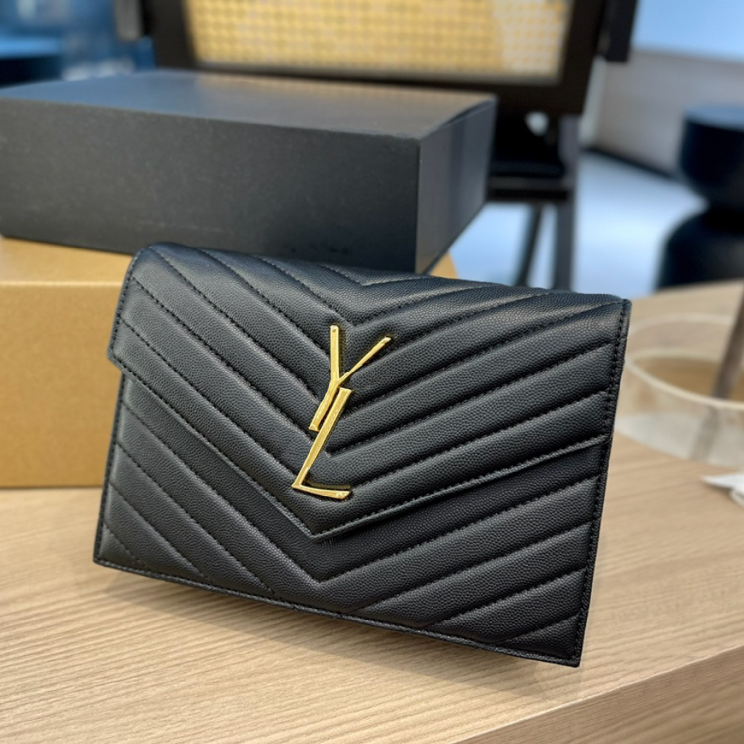 

Luxury Handbag Shoulder Bag Brand Cross Body Classic Flap Envelope Bag Y Shape Designer Stitch Leather Ladies Metal Chain High Quality Flap Messenger, #4 23cm